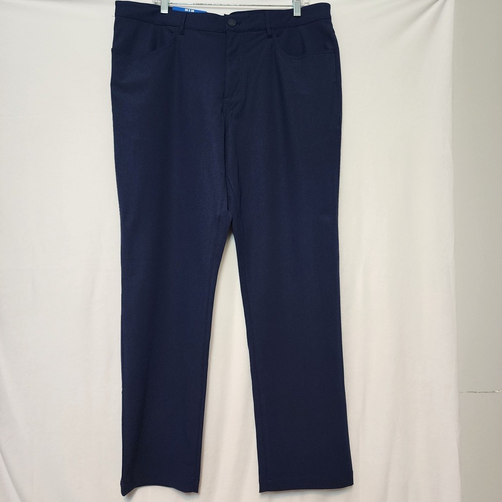 Ben Sherman Slim Straight Fit Solid Navy Blue Pants Size 36x30